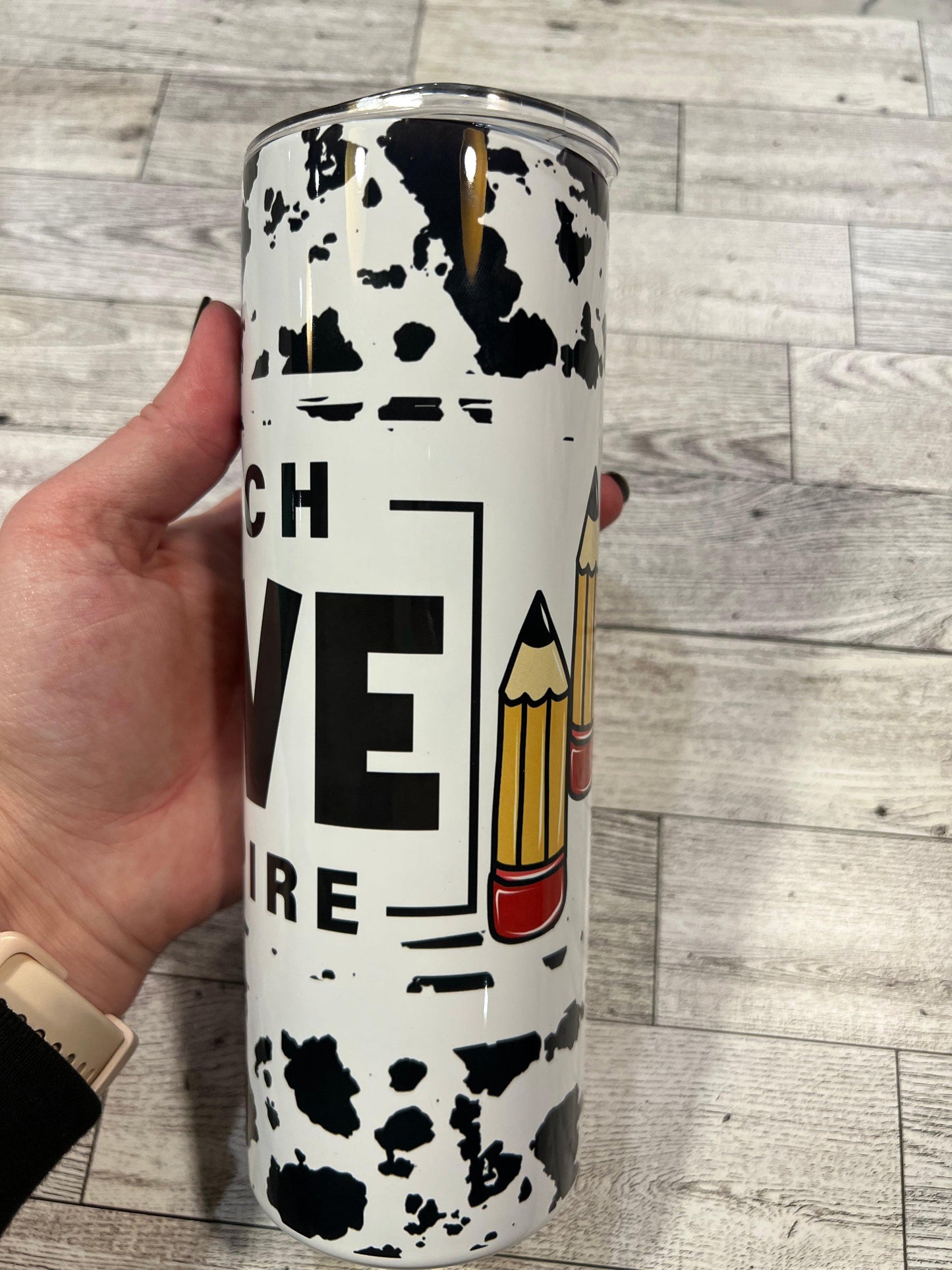 Ready to Ship! Teach Love Inspire 20 oz Sublimation Insulated Tumbler - Ladybug Designs, DIY Lifestyle