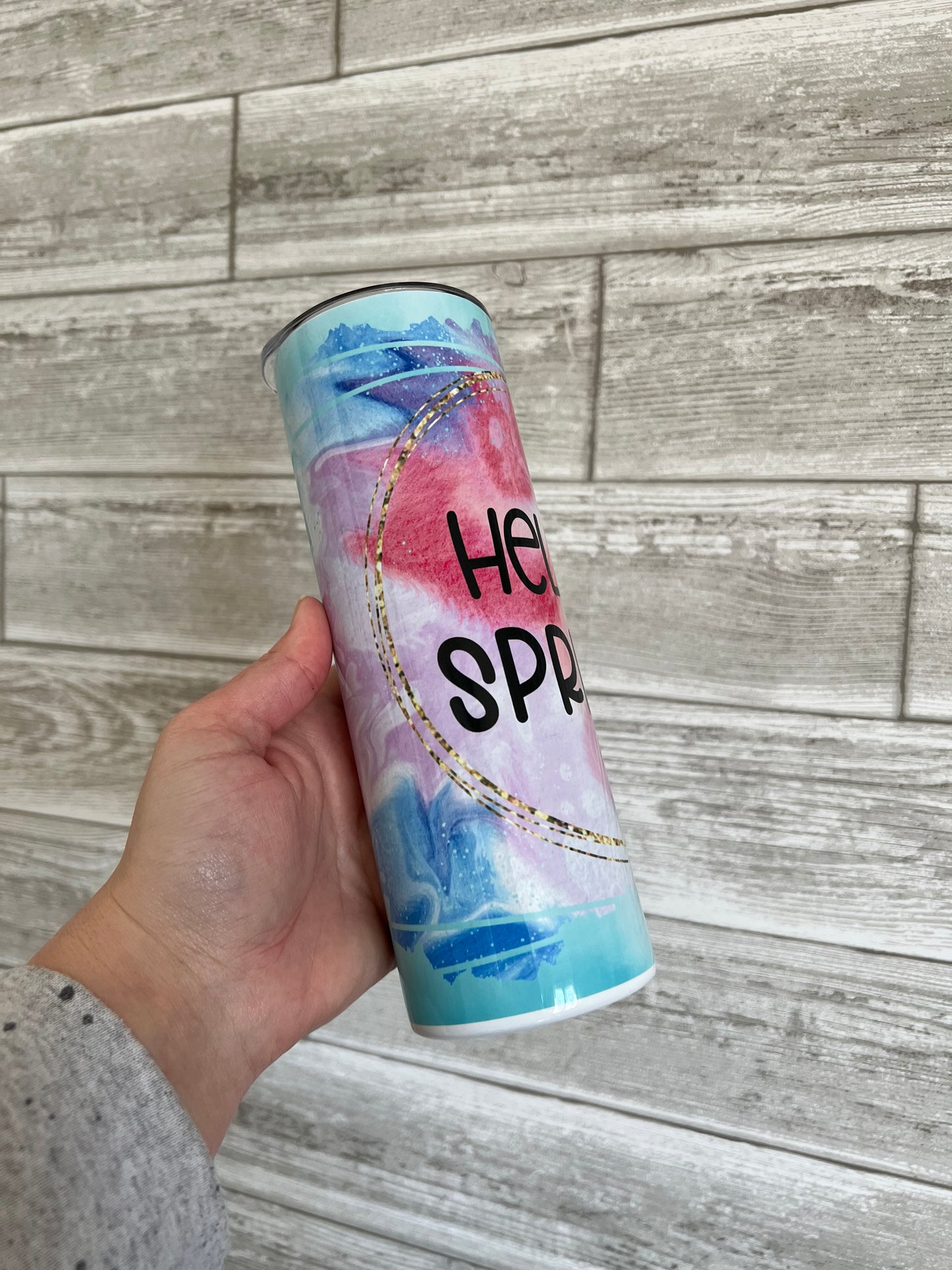 Hello Spring 20 oz Sublimation Insulated Tumbler