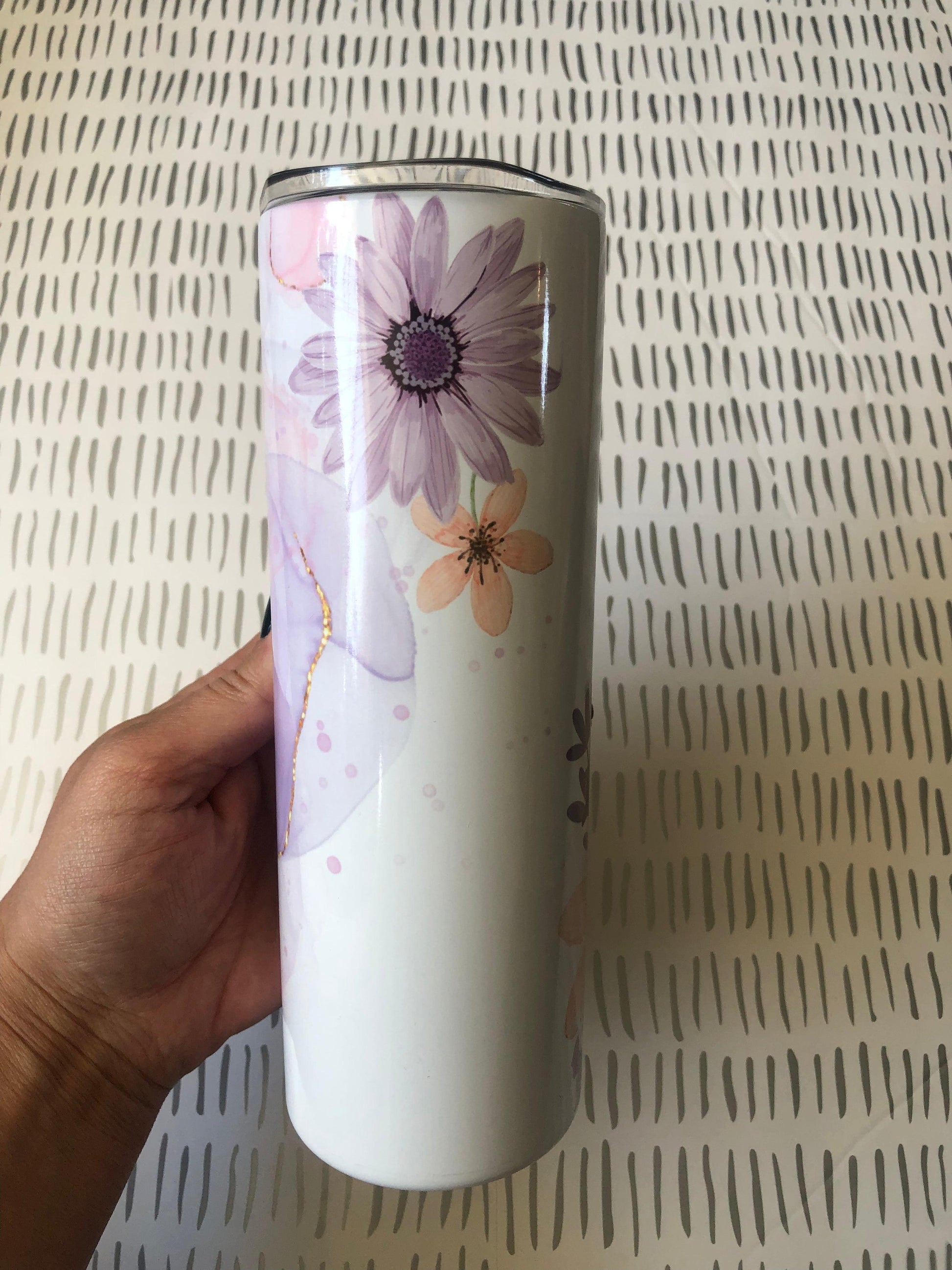 Ready to Ship! Floral Mama 20 oz Sublimation Insulated Tumbler - Ladybug Designs, DIY Lifestyle