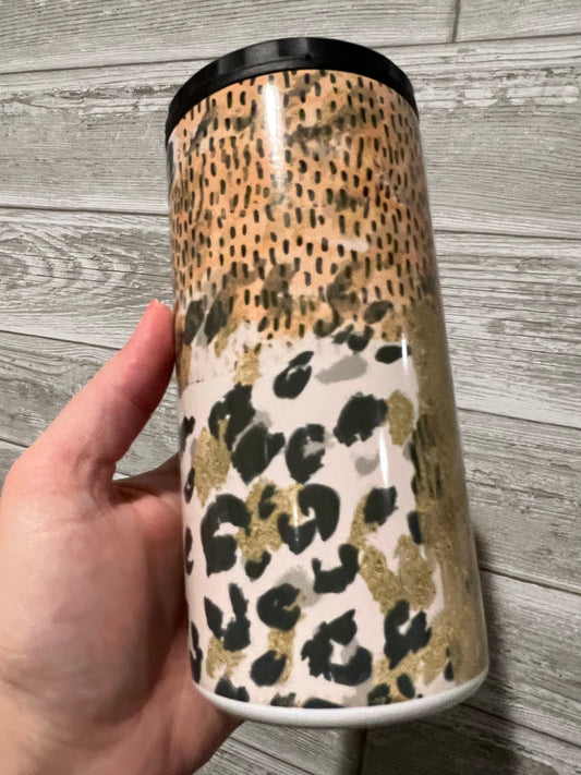 Animal Print Combo 4 in 1 Sublimation Can Cooler