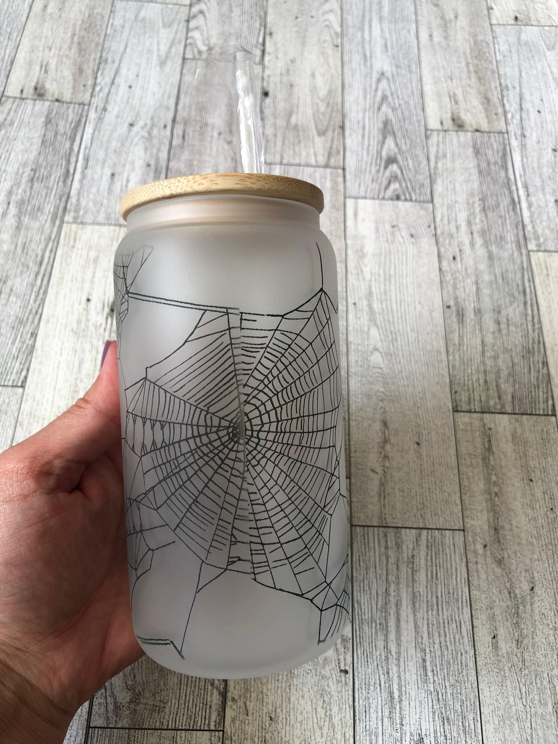 Ready to Ship! Witch's Brew 16 oz Sublimation Frosted Beer Can Glass - Ladybug Designs, DIY Lifestyle