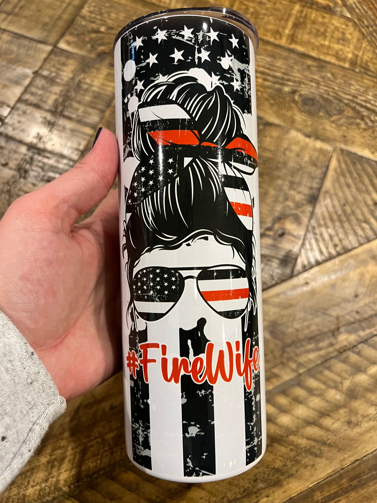 Ready to Ship! Fire Wife 20 oz Sublimation Insulated Tumbler - Ladybug Designs, DIY Lifestyle