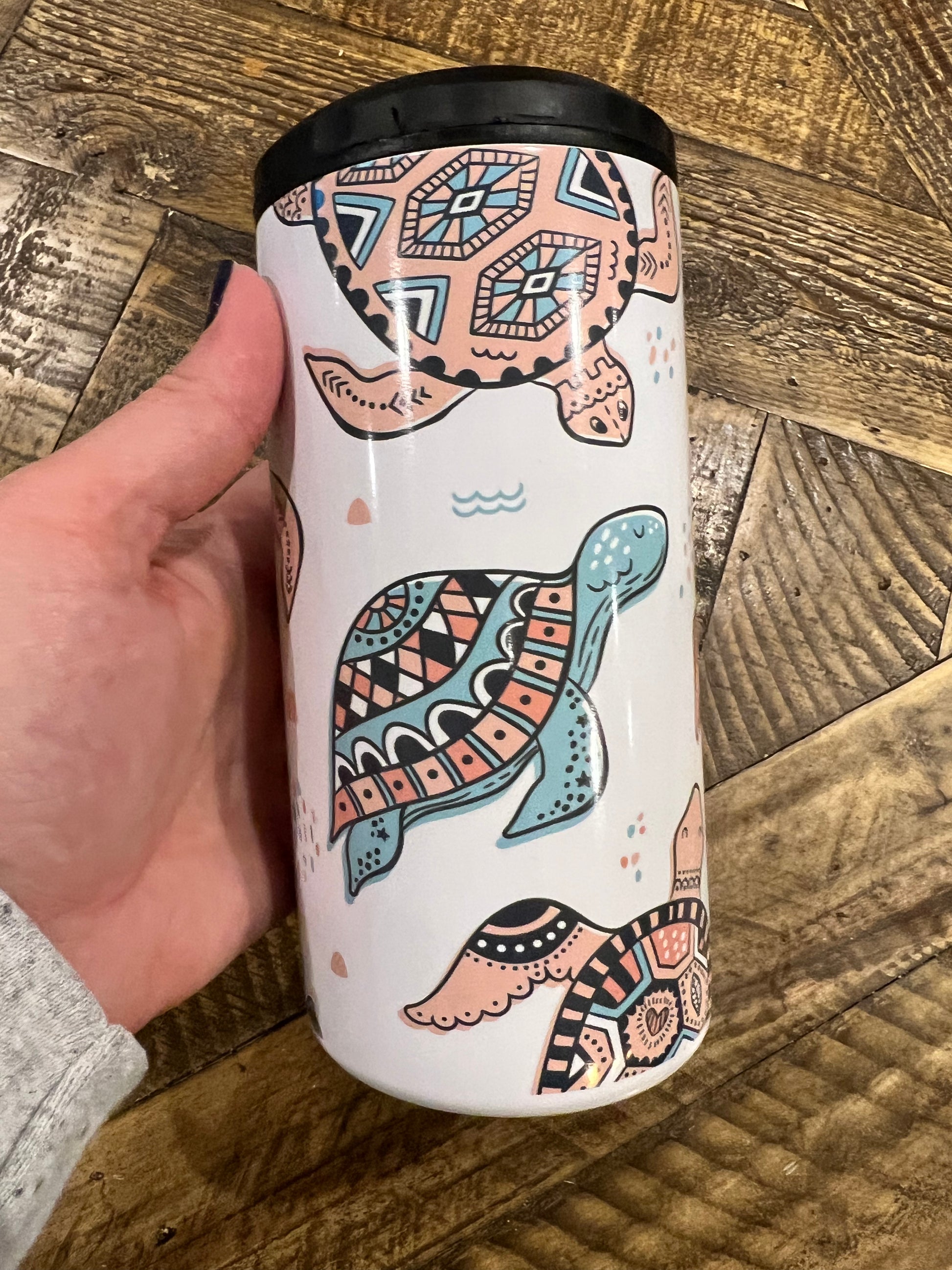 Ready to Ship! Turtles 4 in 1 Sublimation Can Cooler - Ladybug Designs, DIY Lifestyle