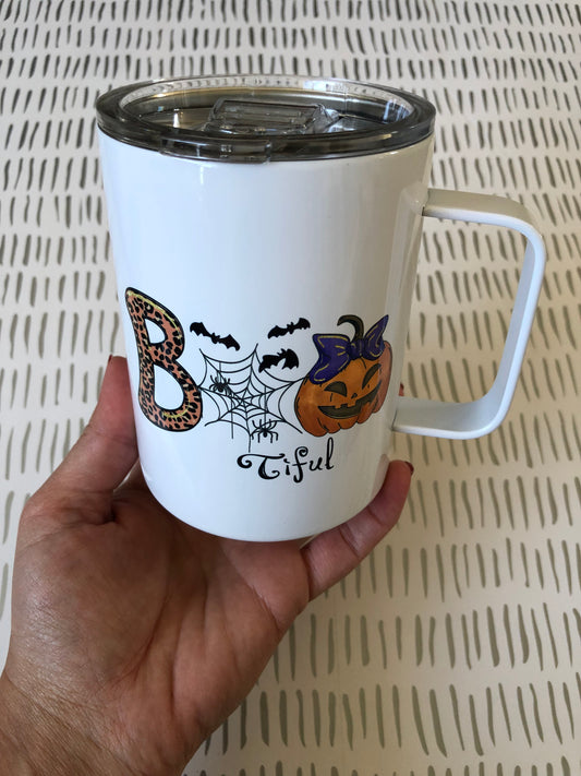 Ready to Ship! Bootiful 10 oz Sublimation Coffee/Camp Mug - Ladybug Designs, DIY Lifestyle