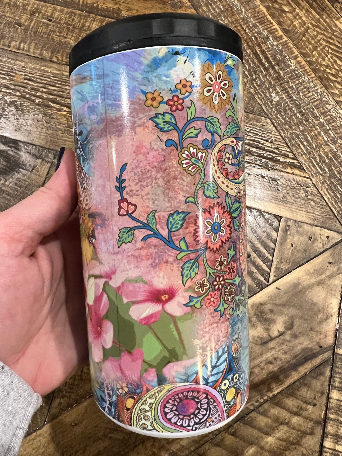 Ready to Ship! Watercolor Floral 4 in 1 Sublimation Can Cooler - Ladybug Designs, DIY Lifestyle