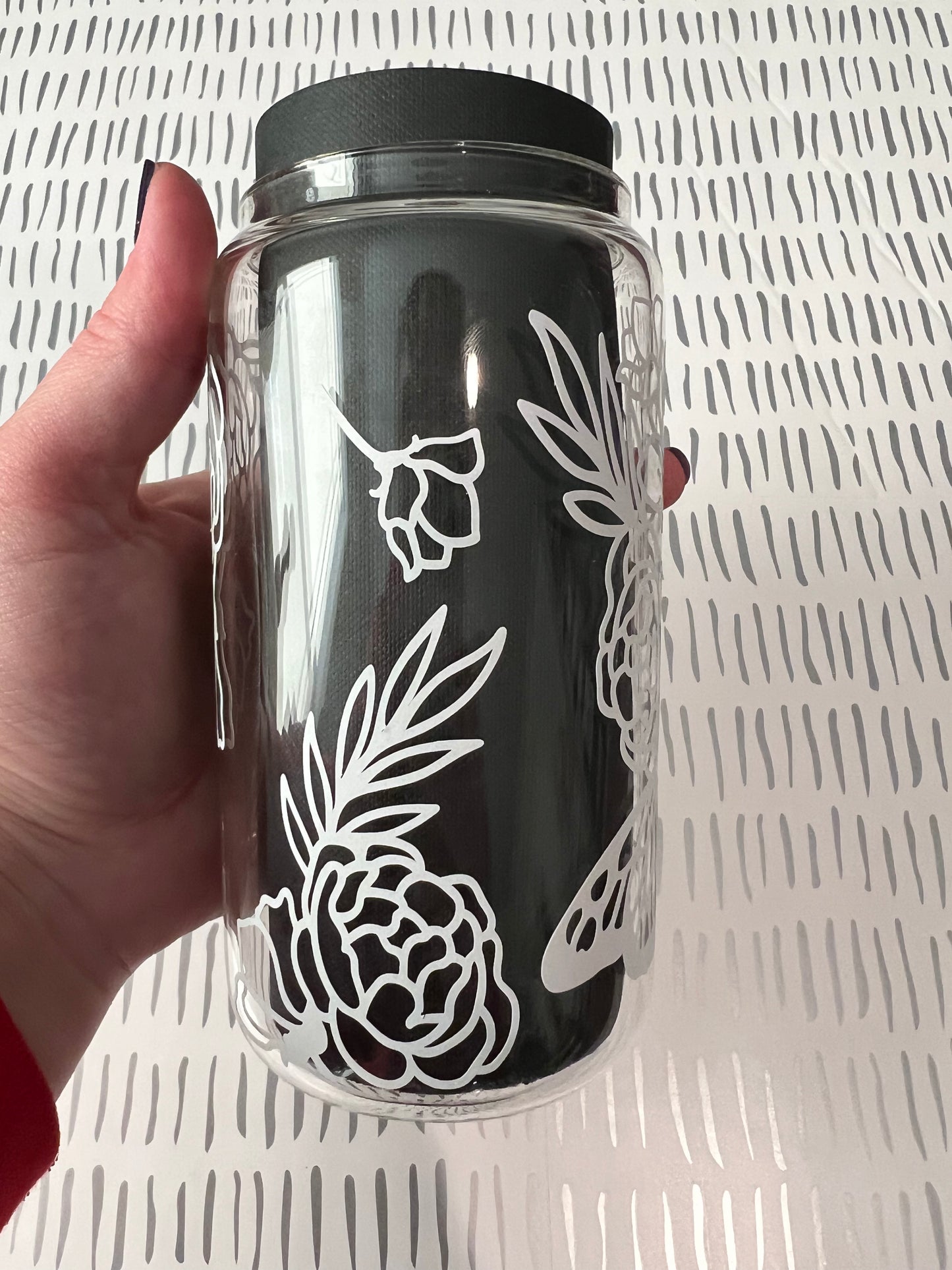 Butterfly Mama 16 oz Beer Can Glass - Ladybug Designs, DIY Lifestyle