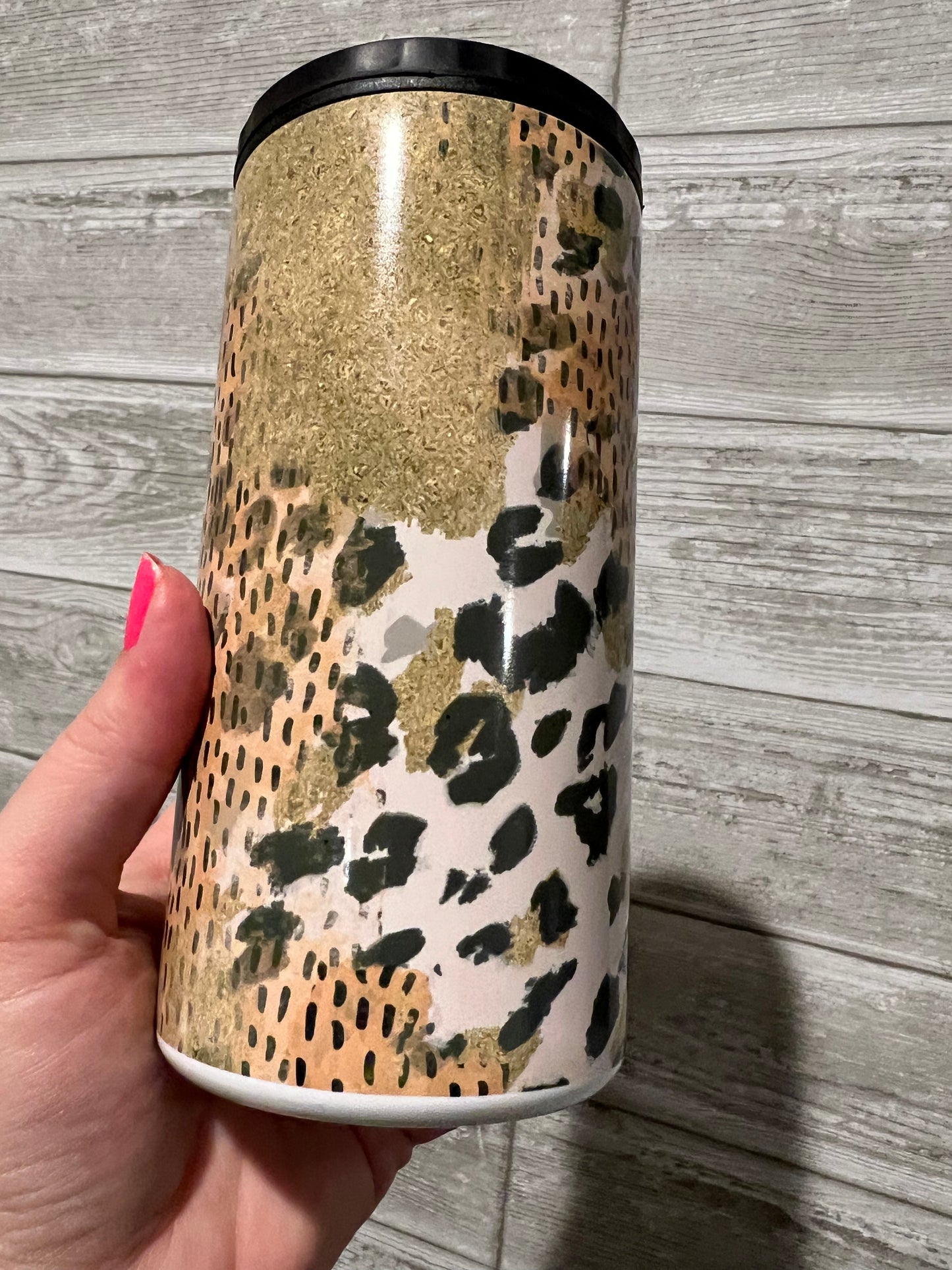 Animal Print Combo 4 in 1 Sublimation Can Cooler