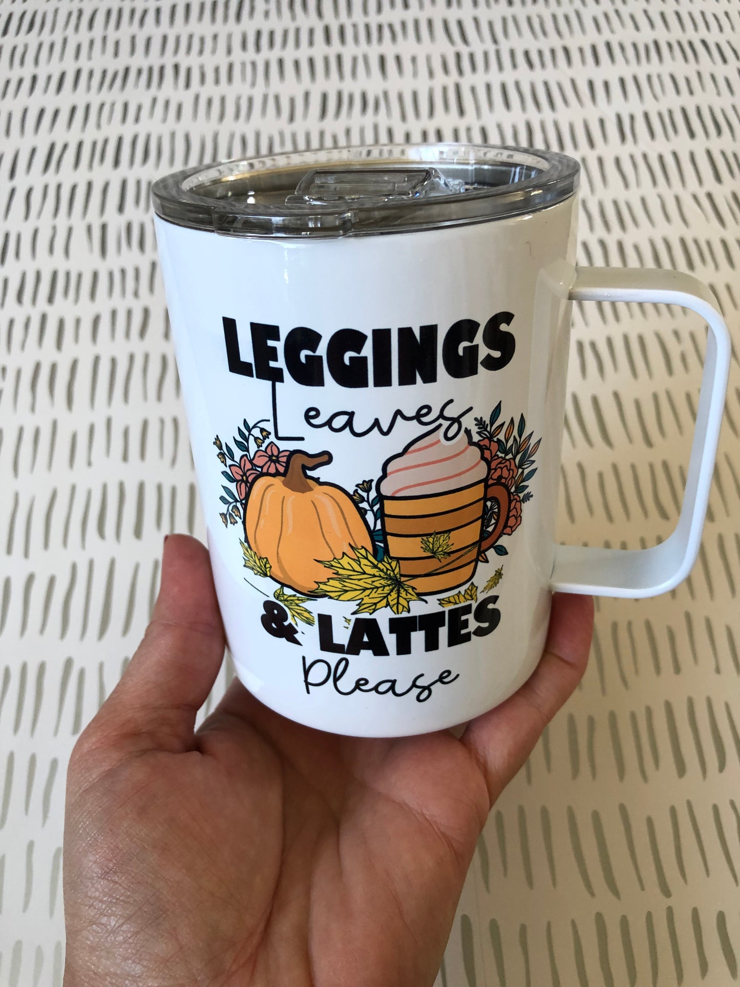 Ready to Ship! Leggings, Leaves & Lattes 10 oz Sublimation Coffee/Camp Mug - Ladybug Designs, DIY Lifestyle