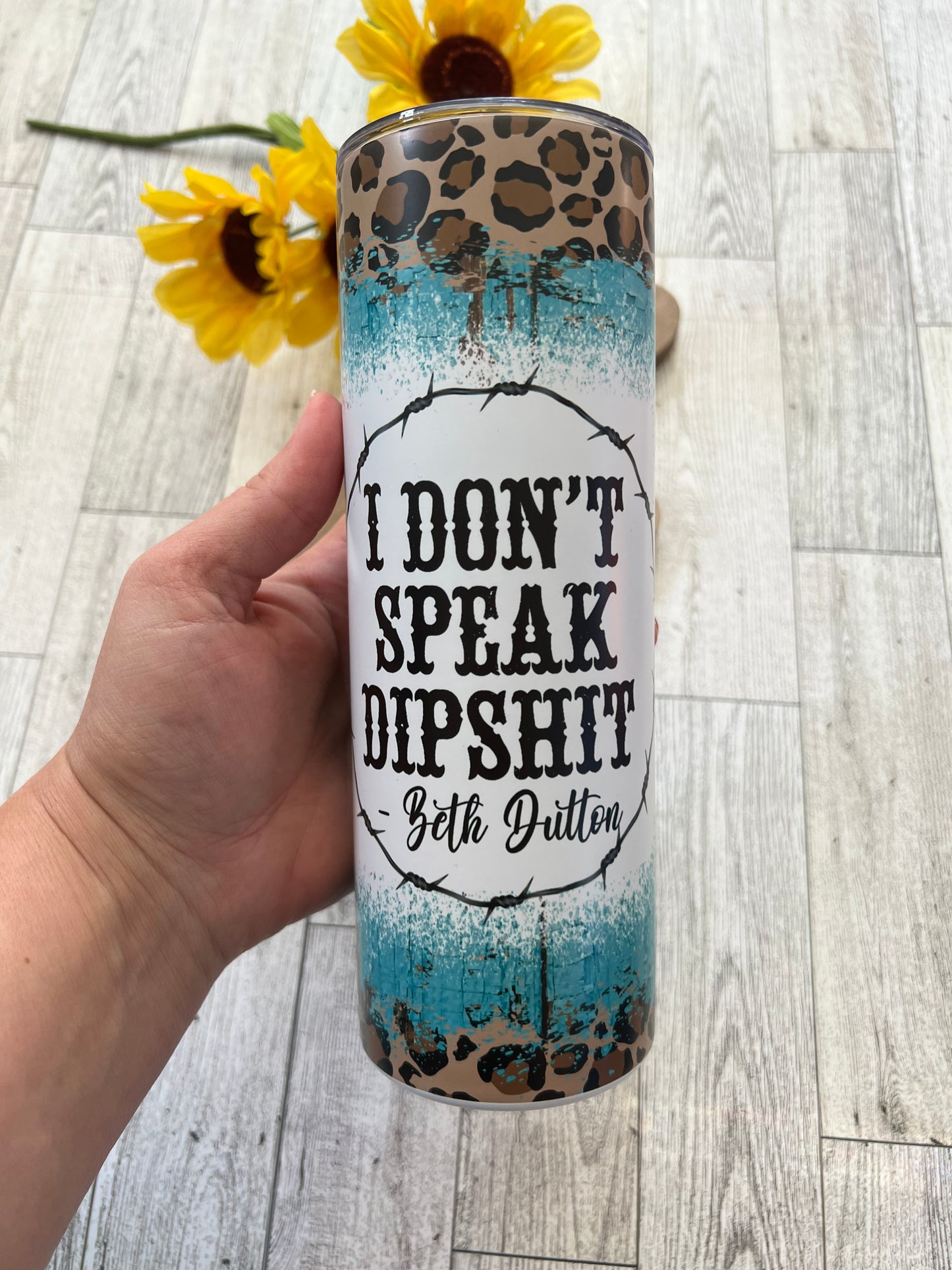 Ready to Ship! I Don't Speak Dipshit 20 oz Sublimation Insulated Matte Tumbler - Ladybug Designs, DIY Lifestyle