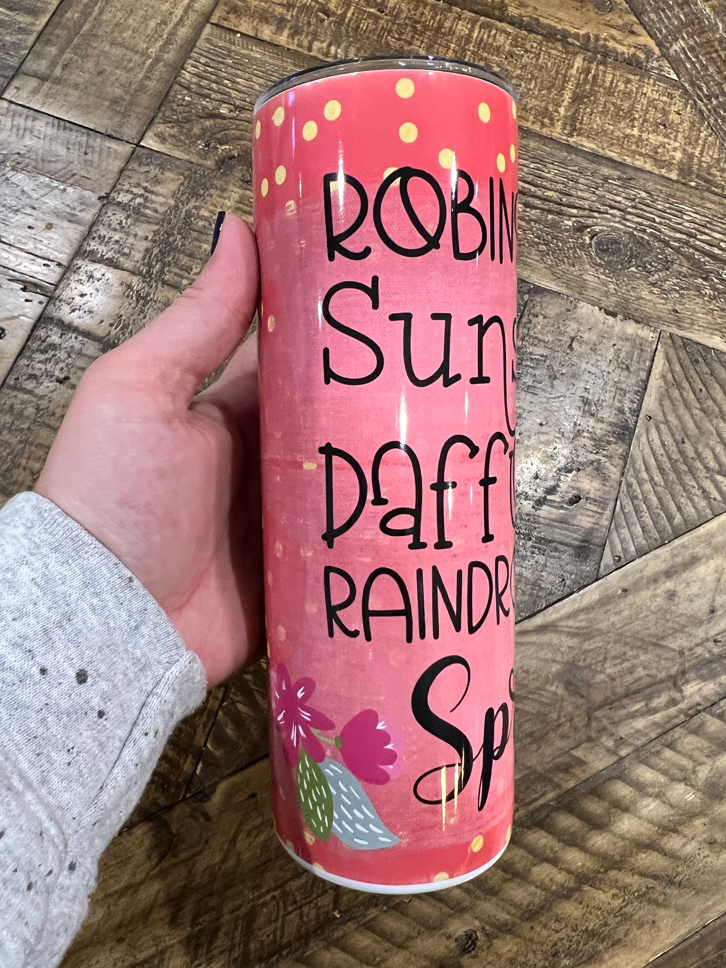 Ready to Ship! Robins Sunshine Daffodils Spring 20 oz Sublimation Insulated Tumbler - Ladybug Designs, DIY Lifestyle