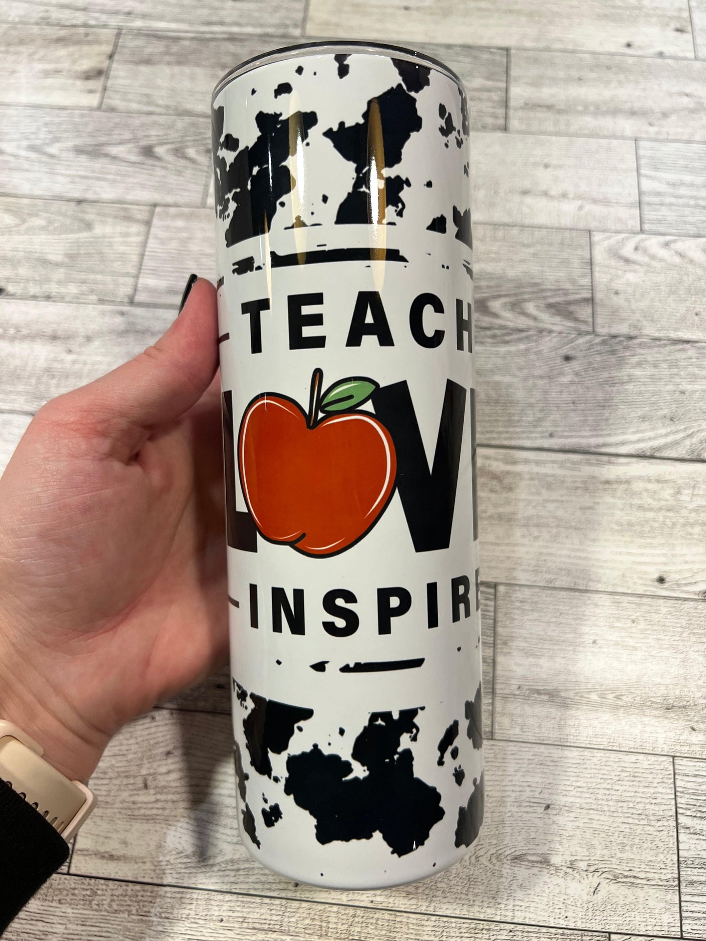 Ready to Ship! Teach Love Inspire 20 oz Sublimation Insulated Tumbler - Ladybug Designs, DIY Lifestyle