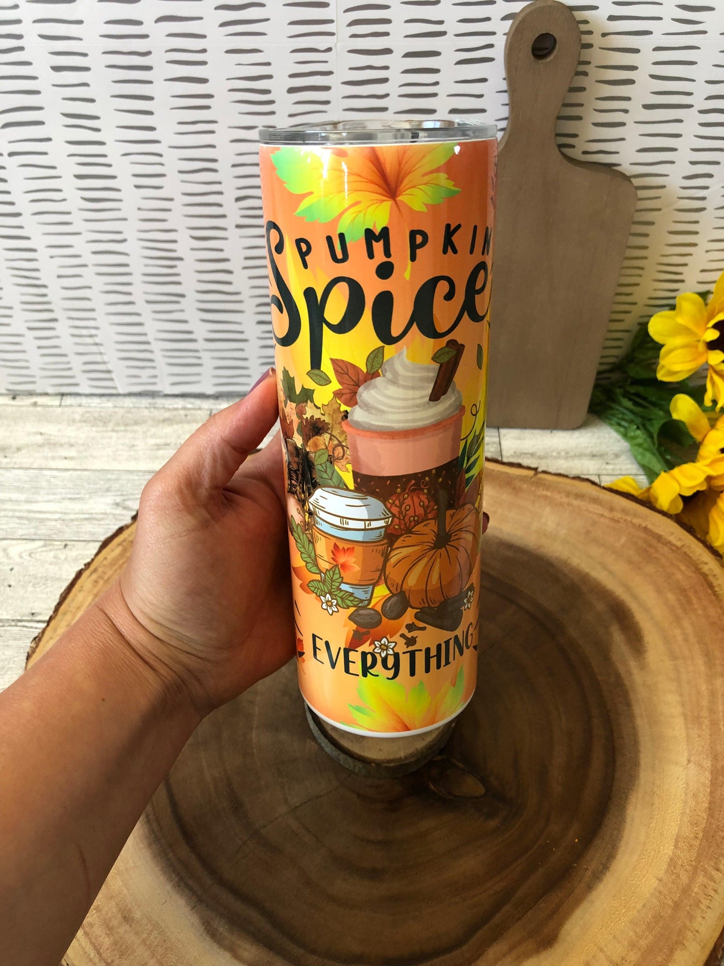 Ready to Ship! Pumpkin Spice Everything 20 oz Sublimation Insulated Tumbler - Ladybug Designs, DIY Lifestyle