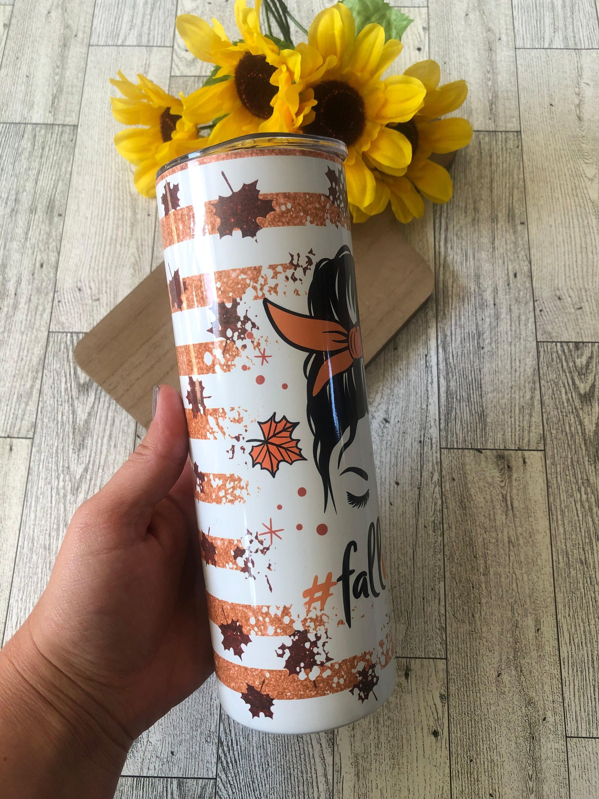 Ready to Ship! Fall Vibes 20 oz Sublimation Insulated Tumbler - Ladybug Designs, DIY Lifestyle