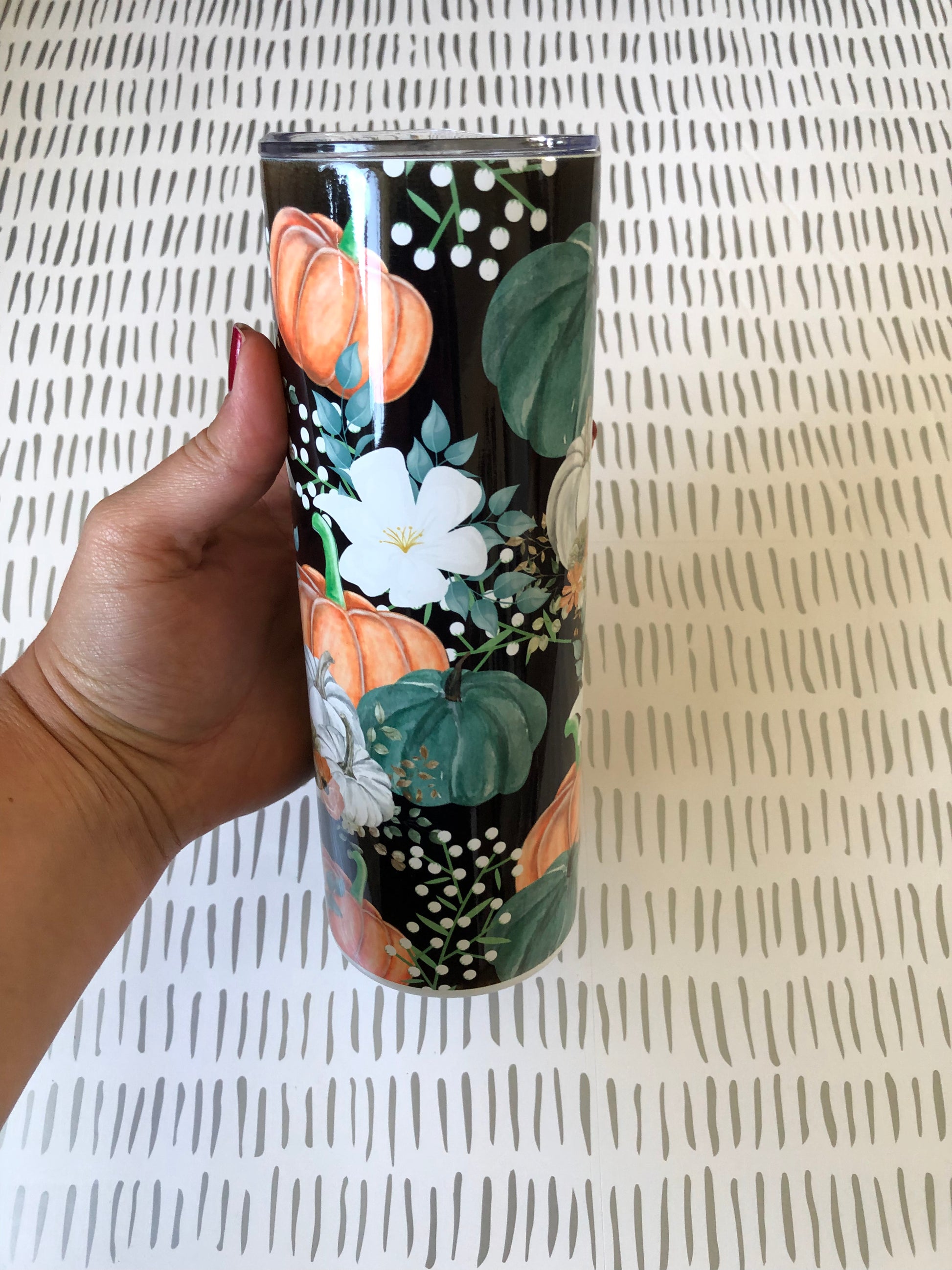 Ready to Ship! Black Pumpkins 20 oz Sublimation Insulated Tumbler - Ladybug Designs, DIY Lifestyle