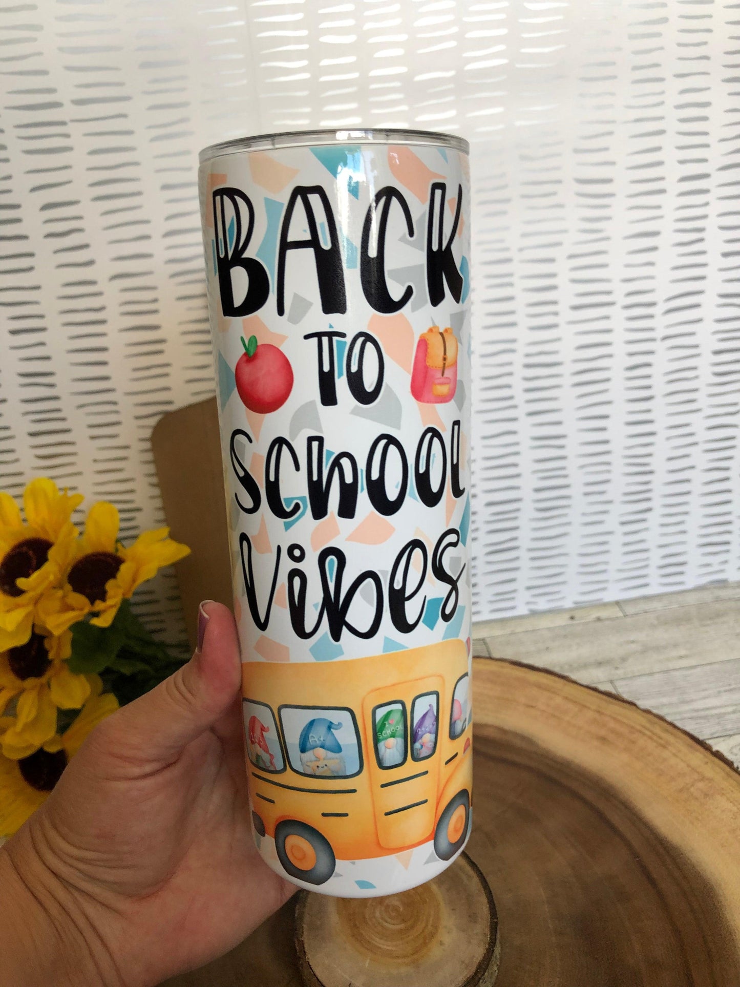 Ready to Ship! Back to School Vibes 20 oz Sublimation Insulated Tumbler - Ladybug Designs, DIY Lifestyle