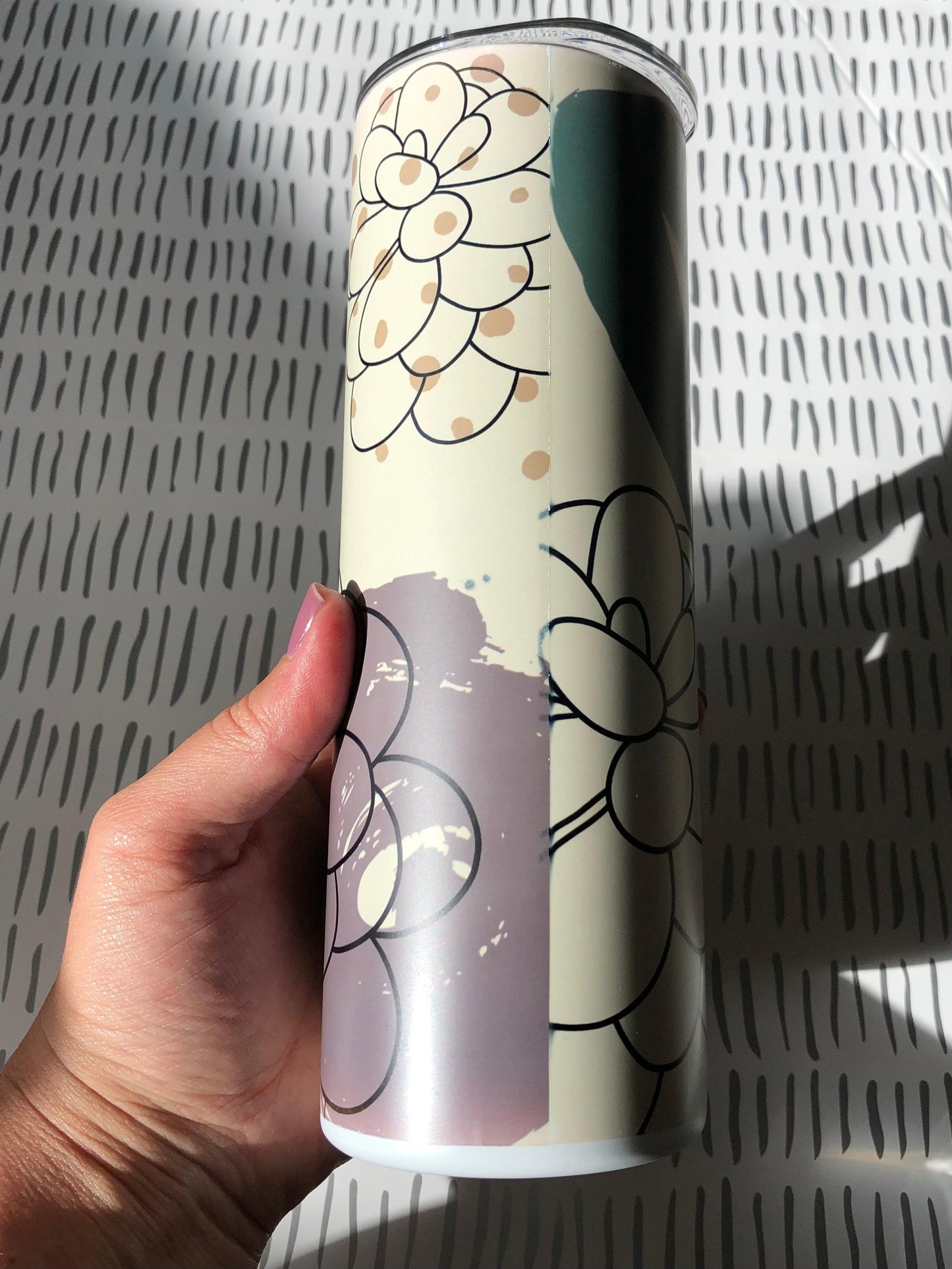 Ready to Ship! Succulent 20 oz Matte Sublimation Insulated Tumbler - Ladybug Designs, DIY Lifestyle